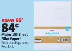 Meijer Meijer 150 Sheet Filler Paper offer