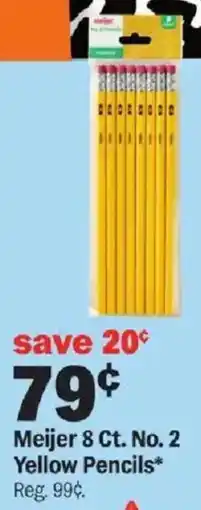 Meijer Meijer 8 Ct. No. 2 Yellow Pencils offer