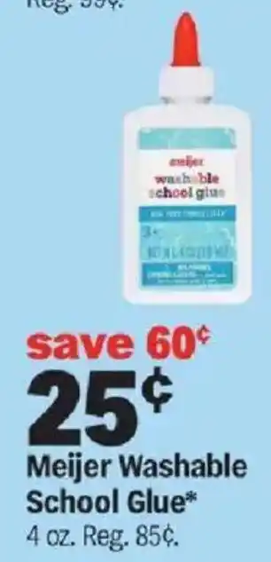 Meijer Meijer Washable School Glue offer
