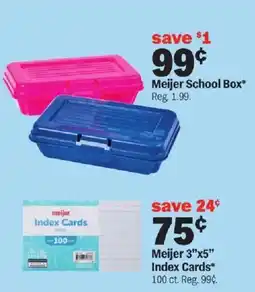 Meijer Meijer 3"x5" Index Cards offer