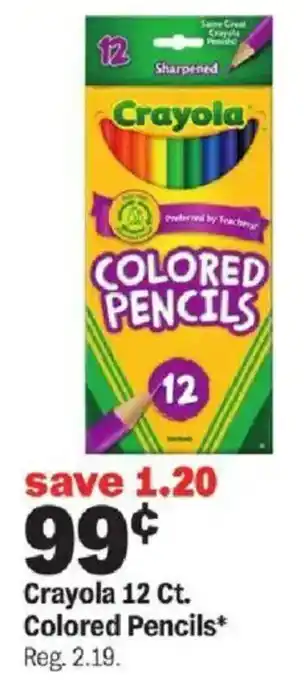 Meijer Crayola 12 Ct. Colored Pencils offer