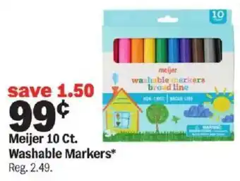 Meijer Meijer 10 Ct. Washable Markers offer