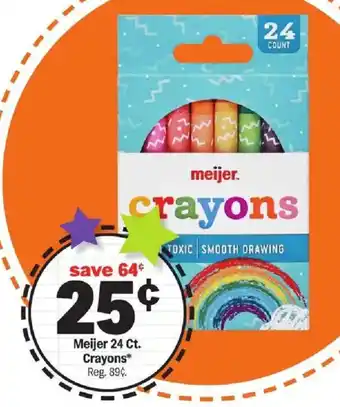 Meijer Meijer 24 Ct. Crayons offer