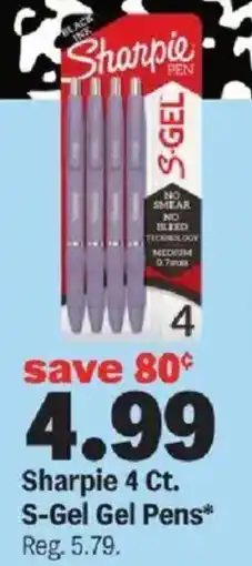 Meijer Sharpie 4 Ct. S-Gel Gel Pens offer