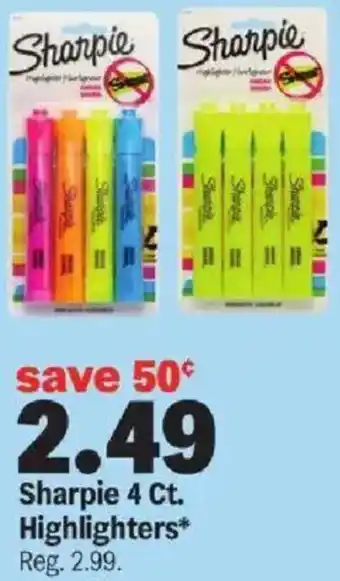 Meijer Sharpie 4 Ct. Highlighters offer