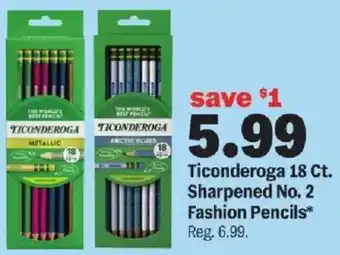 Meijer Ticonderoga 18 Ct. Sharpened No. 2 Fashion Pencils offer