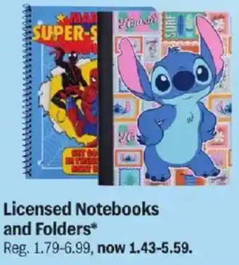 Meijer Licensed Notebooks and Folders offer