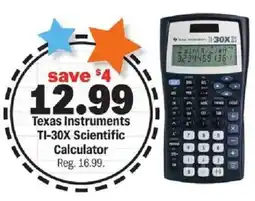 Meijer Texas Instruments TI-30X Scientific Calculator offer