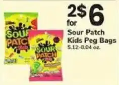 Safeway Sour Patch Kids Peg Bags offer