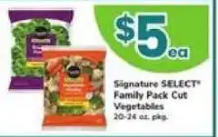 Safeway Signature select family pack cut vegetables offer