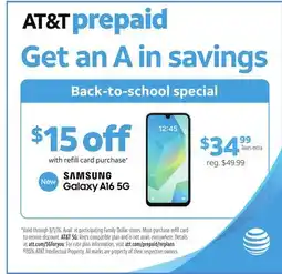 Family Dollar SAMSUNG Galaxy A16 offer