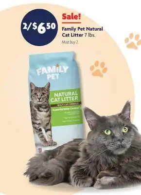 Family Dollar Family Pet Natural Cat Litter offer