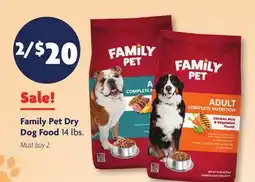 Family Dollar Family Pet Dry Dog Food offer