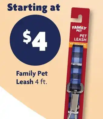 Family Dollar Family Pet Leash offer