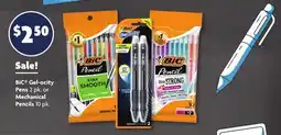 Family Dollar BIC Gel-ocity Pens 2 pk. or Mechanical Pencil 10 pk offer