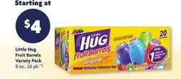 Family Dollar Little Hug Fruit Barrels Variety Pack offer