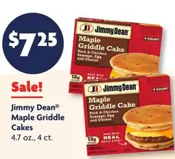Family Dollar Jimmy Dean Maple Griddle Cakes offer