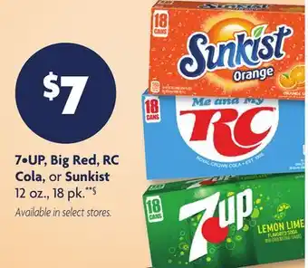Family Dollar 7UP, Big Red, RC Cola, or Sunkist offer