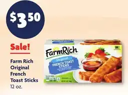 Family Dollar Farm Rich Original French Toast Sticks offer