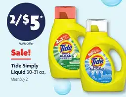 Family Dollar Tide Simply Liquid offer