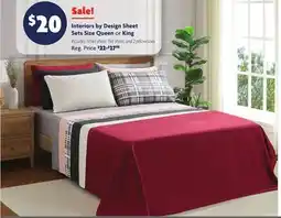 Family Dollar Interiors by Design Sheet Sets Size Queen or King offer