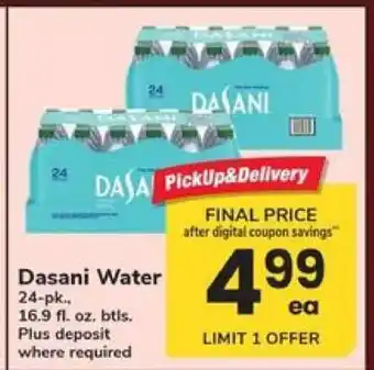 Safeway Dasani Water offer