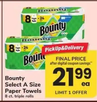 Safeway Bounty Select-A-Size Paper Towels offer