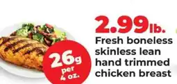 Hy-Vee Fresh boneless skinless lean hand trimmed chicken breast offer