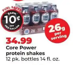 Hy-Vee Core Power protein shakes offer