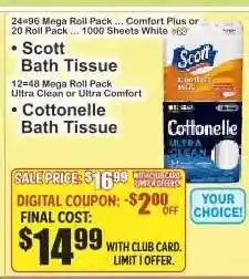 Key Food Scott Bath Tissue offer
