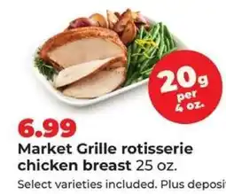 Hy-Vee Market Grille rotisserie chicken breast offer