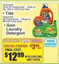 Key Food Gain Laundry Detergent offer