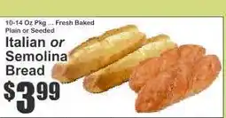 Key Food Italian or Semolina Bread offer