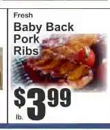 Key Food Baby Back Pork Ribs offer