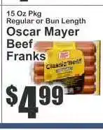 Key Food Oscar Mayer Beef Franks offer