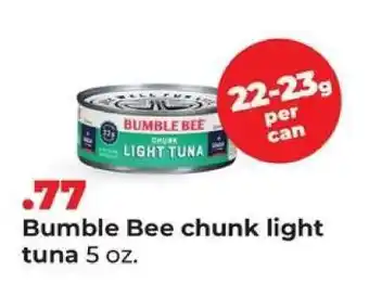 Hy-Vee Bumble Bee Chunk Light Tuna offer