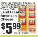 Key Food Land O Lakes American Cheese offer