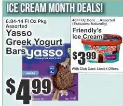 Key Food Yasso Greek Yogurt Bars offer
