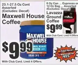 Key Food Maxwell House Coffee offer