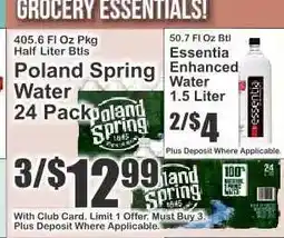 Key Food Poland Spring Water offer