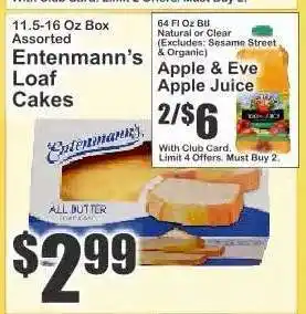 Key Food Entenmann's Loaf Cakes offer