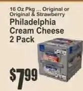 Key Food Philadelphia Cream Cheese 2 Pack offer