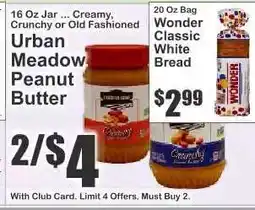 Key Food Urban Meadow Peanut Butter offer