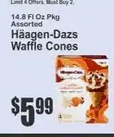 Key Food Häagen-Dazs Waffle Cones offer