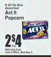 Key Food Act II Popcorn offer