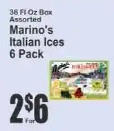 Key Food Marino's Italian Ices 6 Pack offer