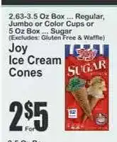 Key Food Joy Ice Cream Cones offer