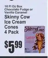 Key Food Skinny Cow Ice Cream Cones 4 Pack offer