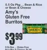 Key Food Amy's Gluten Free Burritos offer
