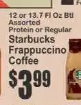 Key Food Starbucks Frappuccino Coffee offer